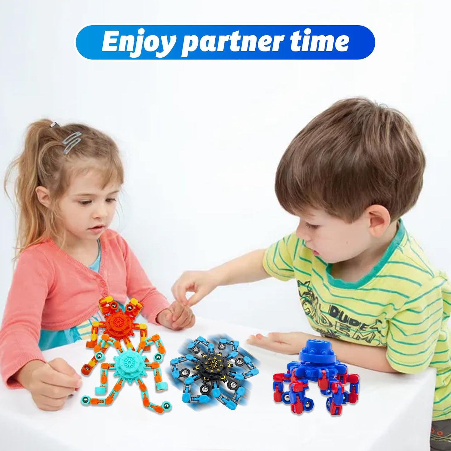 Kids Deformed Fidget Spinner Chain Toys