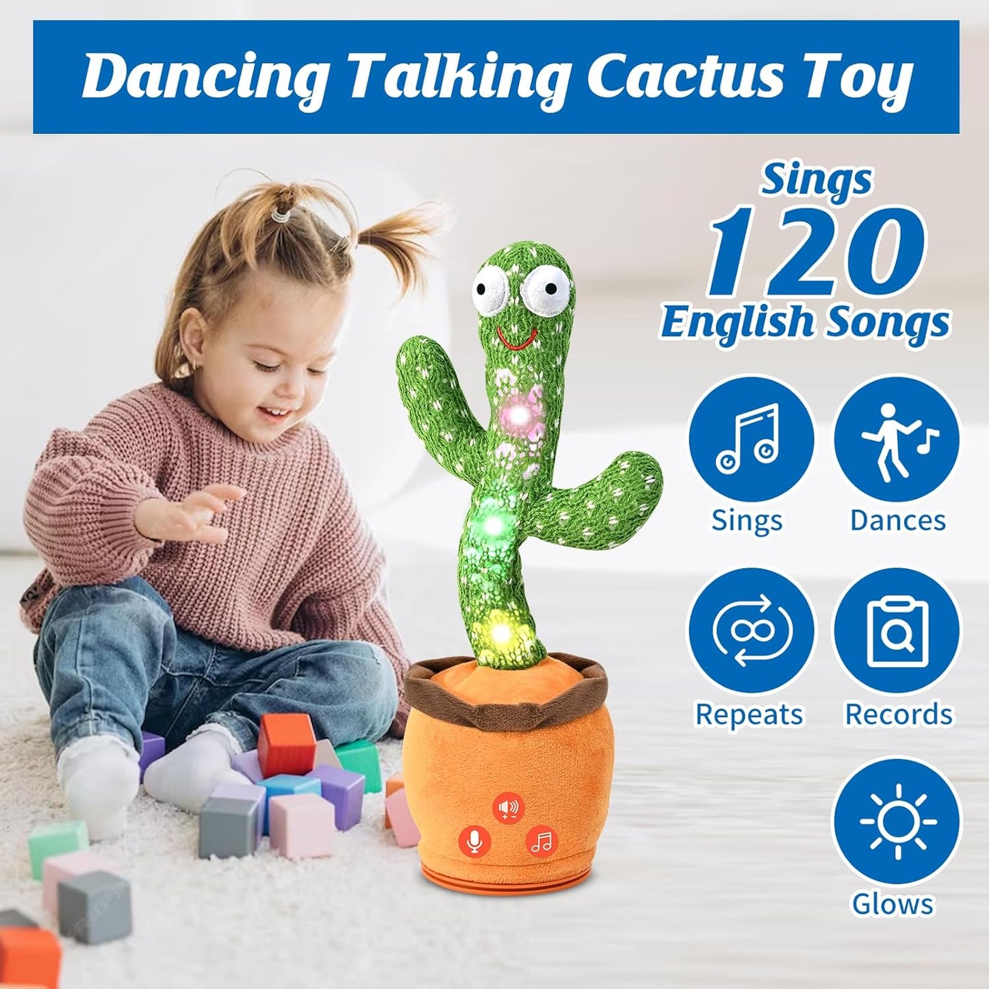 Dancing and Talking Cactus Toy (USB charger)