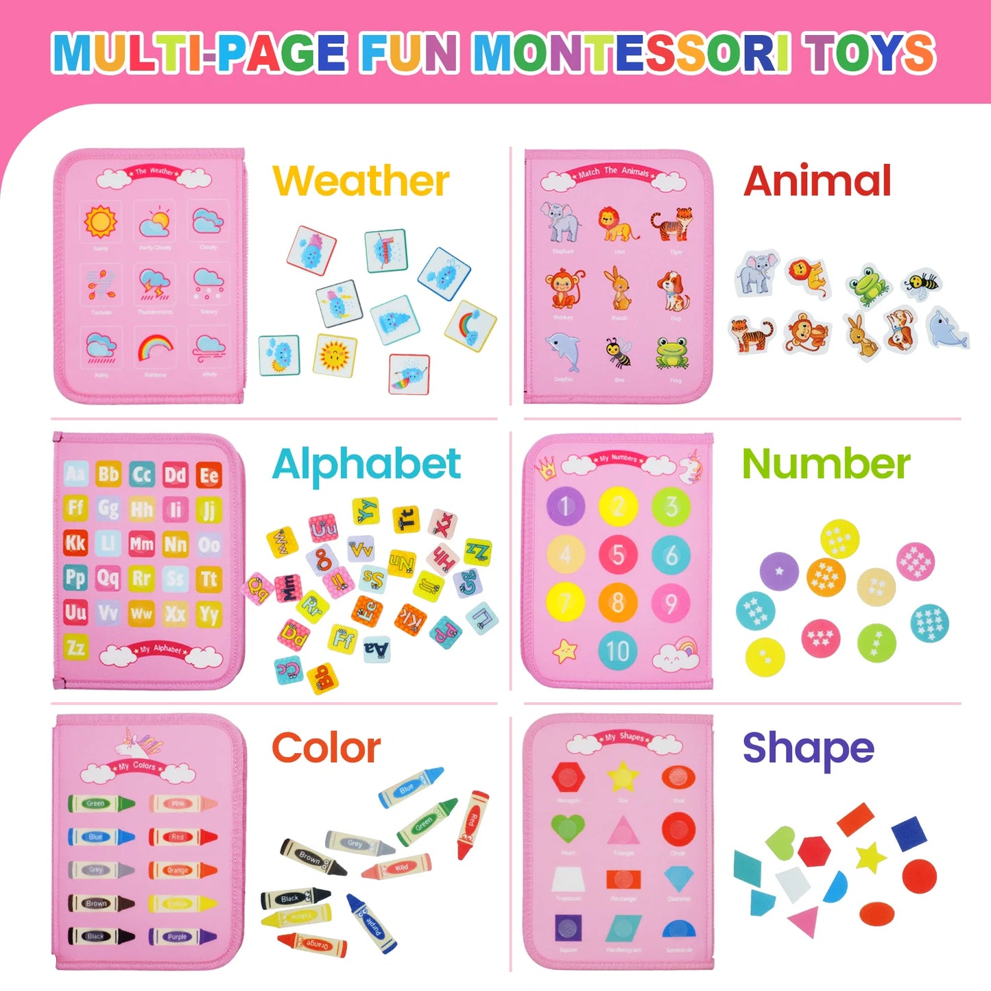 Montessori Toddler Busy Board Educational Activity