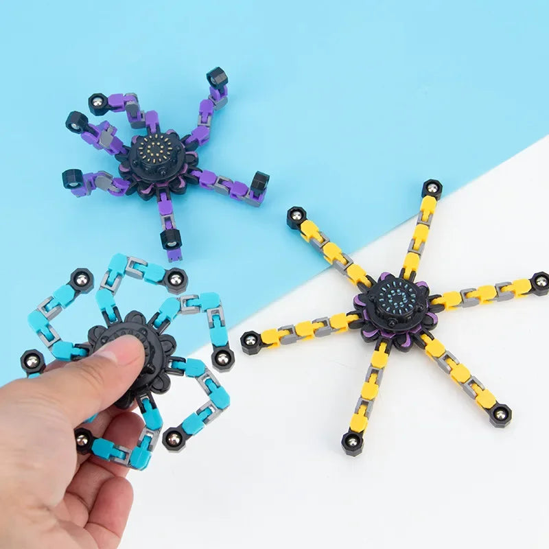 Kids Deformed Fidget Spinner Chain Toys